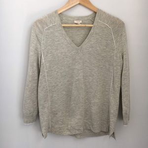 J.Crew Women's V-neck Sweater, Gray, Size XS